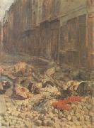 Ernest Meissonier The Barricade,Rue de la Mortellerie,June 1848 also called Menory of Civil War (mk05 painting